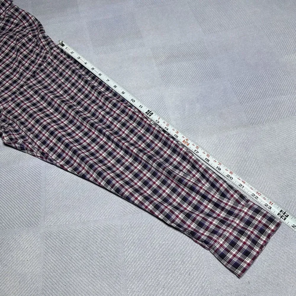 Ralph Lauren Red Plaid Button Down‎ Blake Cotton Shirt Men's Size Large